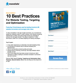 Landing Page Example - Monetate Ebook Download