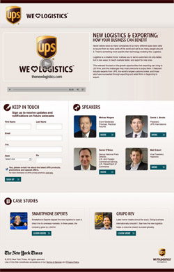 UPS Landing Page