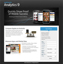 Webtrends Analytics Lead Gen Landing Page
